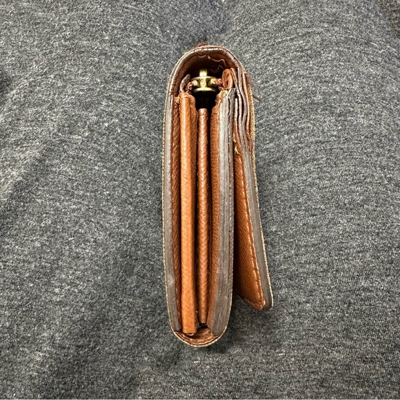 Louis Vuitton Womens Brown Monogram Canvas Leather Wallet Authentic - Picture 12 of 13